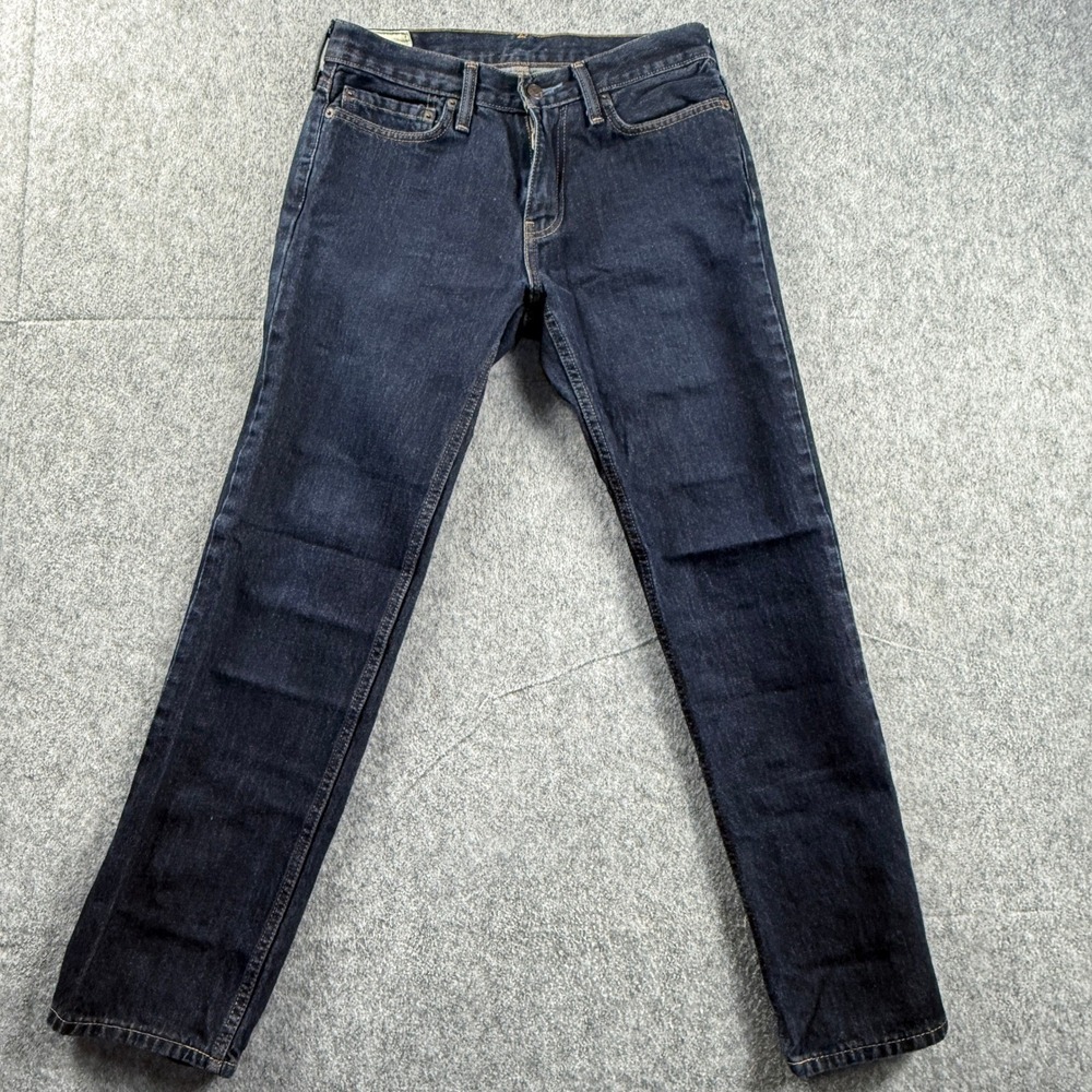 Abercrombie & Fitch Mens 28x28 Classic Straight Leg Jeans Dark Wash Blue 1E5427